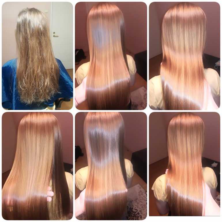 Волосы после коллагенового обёртывания coolhair в домашних условиях