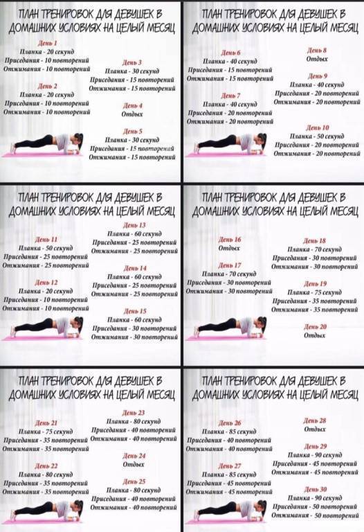 Тренировка дома: три программы для девушек с учетом физической подготовки