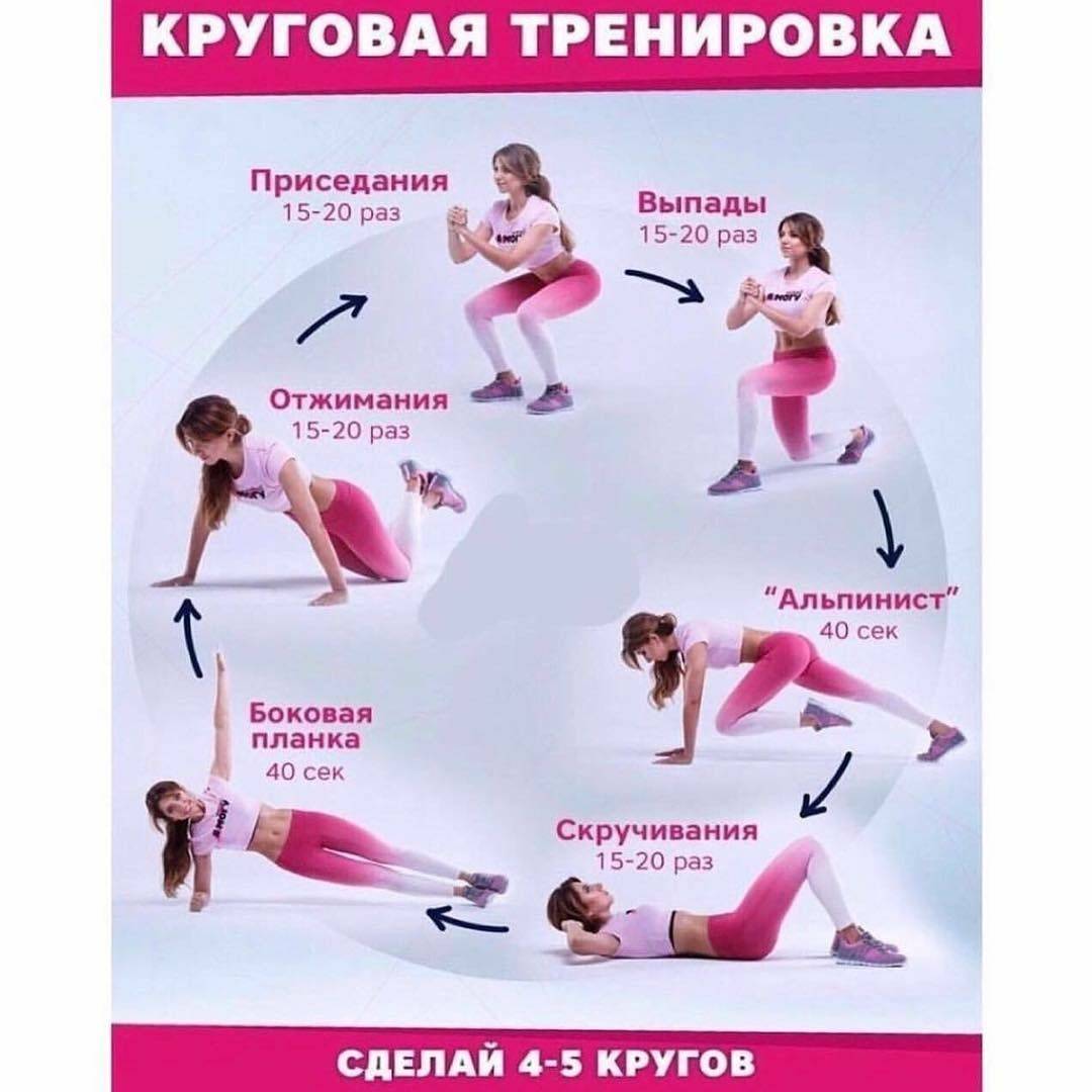 Круговые тренировки для девушек дома и в тренажерном зале