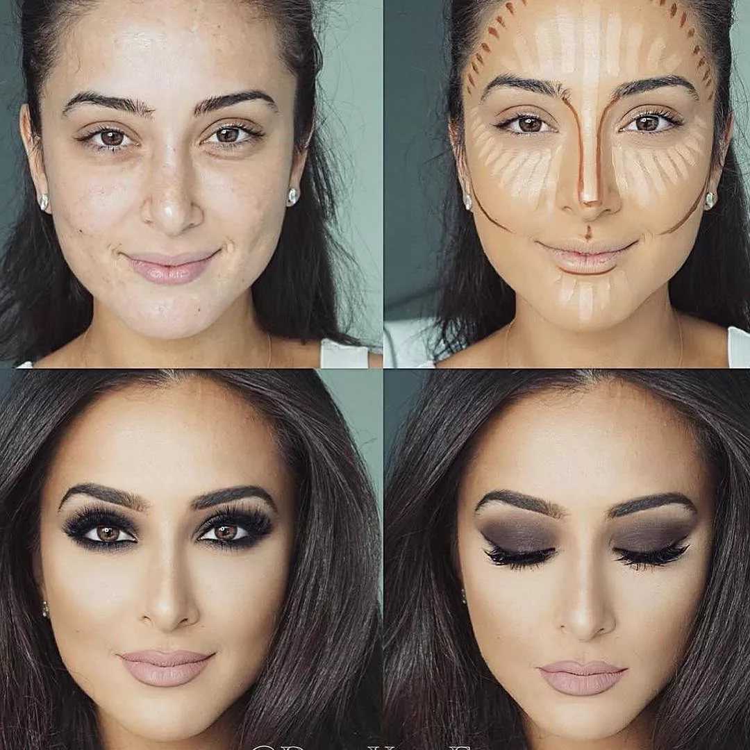 Коррекция круглой формы лица с помощью макияжа