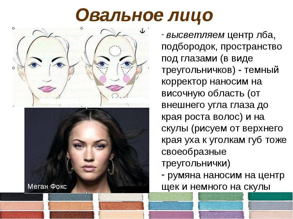 Макияж для круглого лица: коррекция формы, техника нанесения румян, рисование стрелки