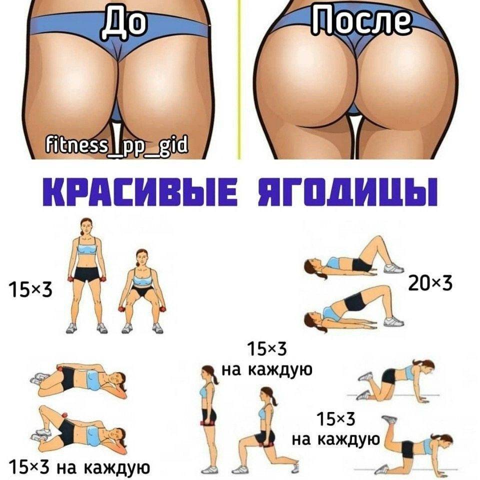 12 упражнений, чтобы подтянуть попу и ноги за 1 неделю
