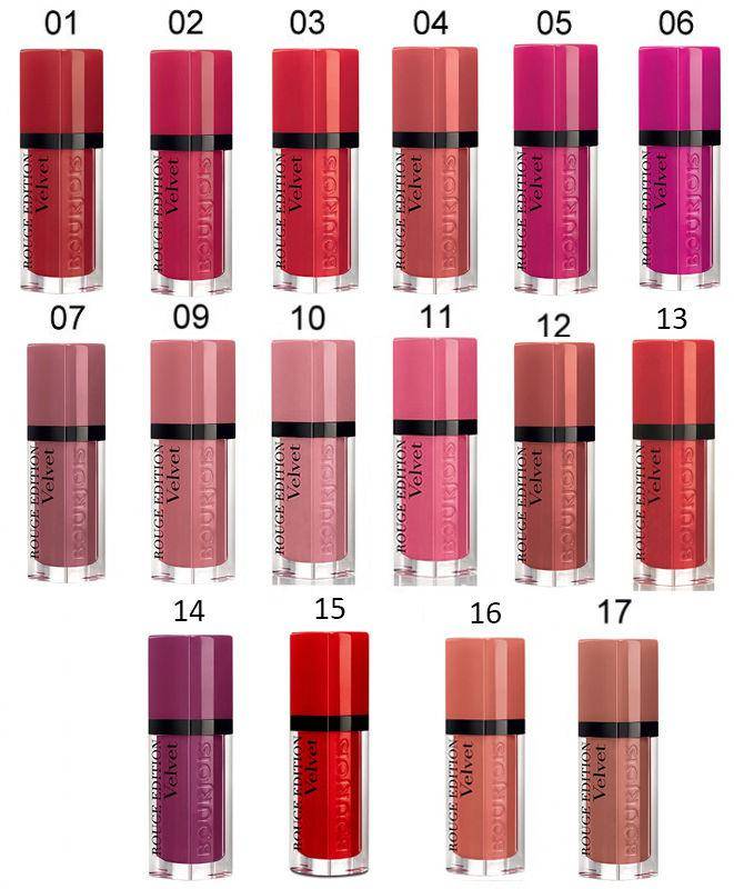 Буржуа помада вельвет палитра. описание bourjois rouge edition velvet lipstick | макияж глаз