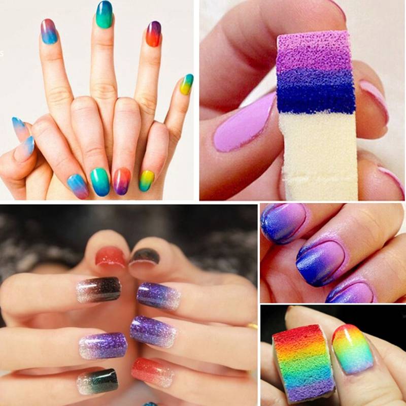 Маникюр губкой, нюансы sponge nail art