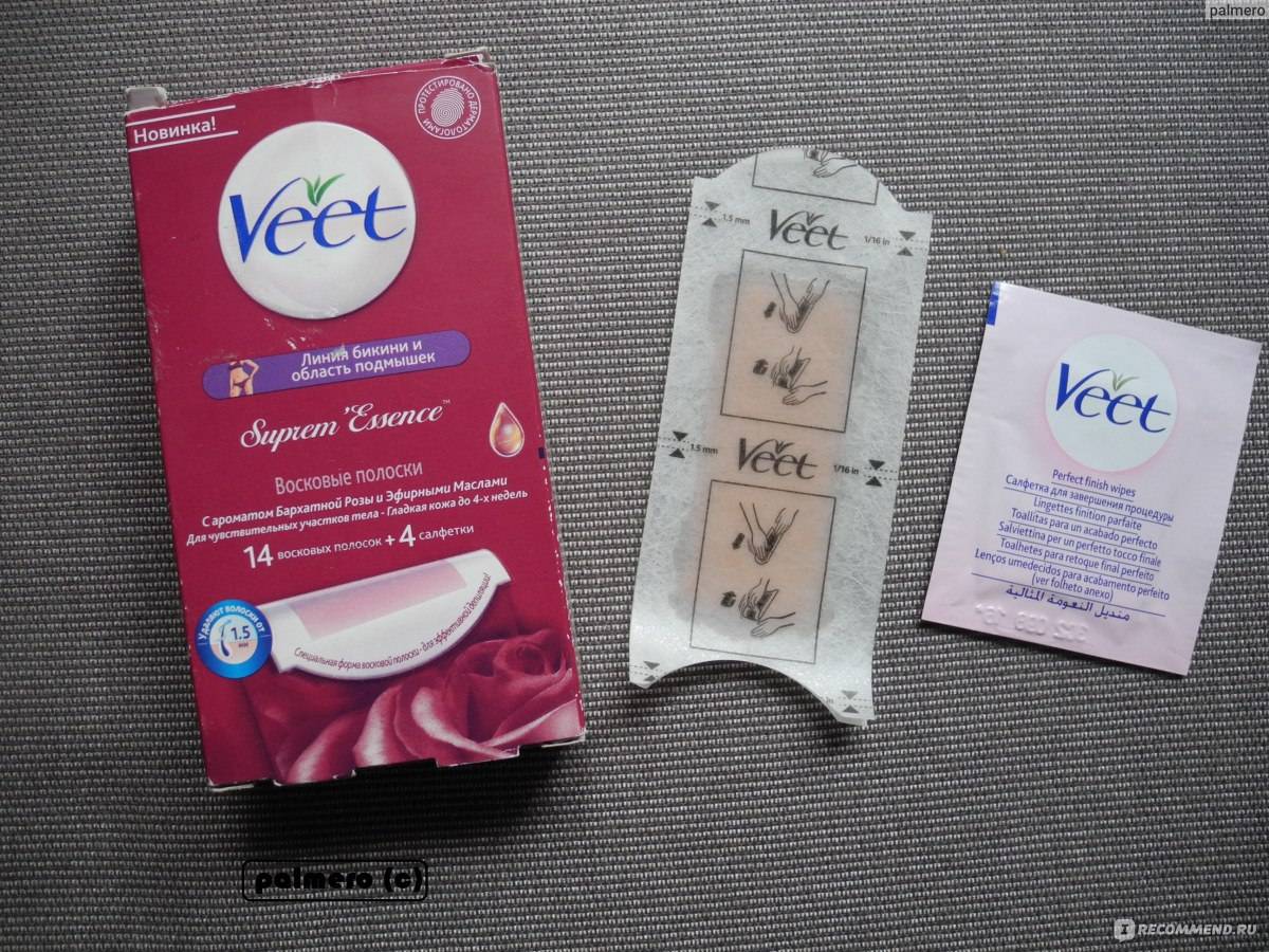 Комфортная депиляция зоны бикини восковыми полосками veet