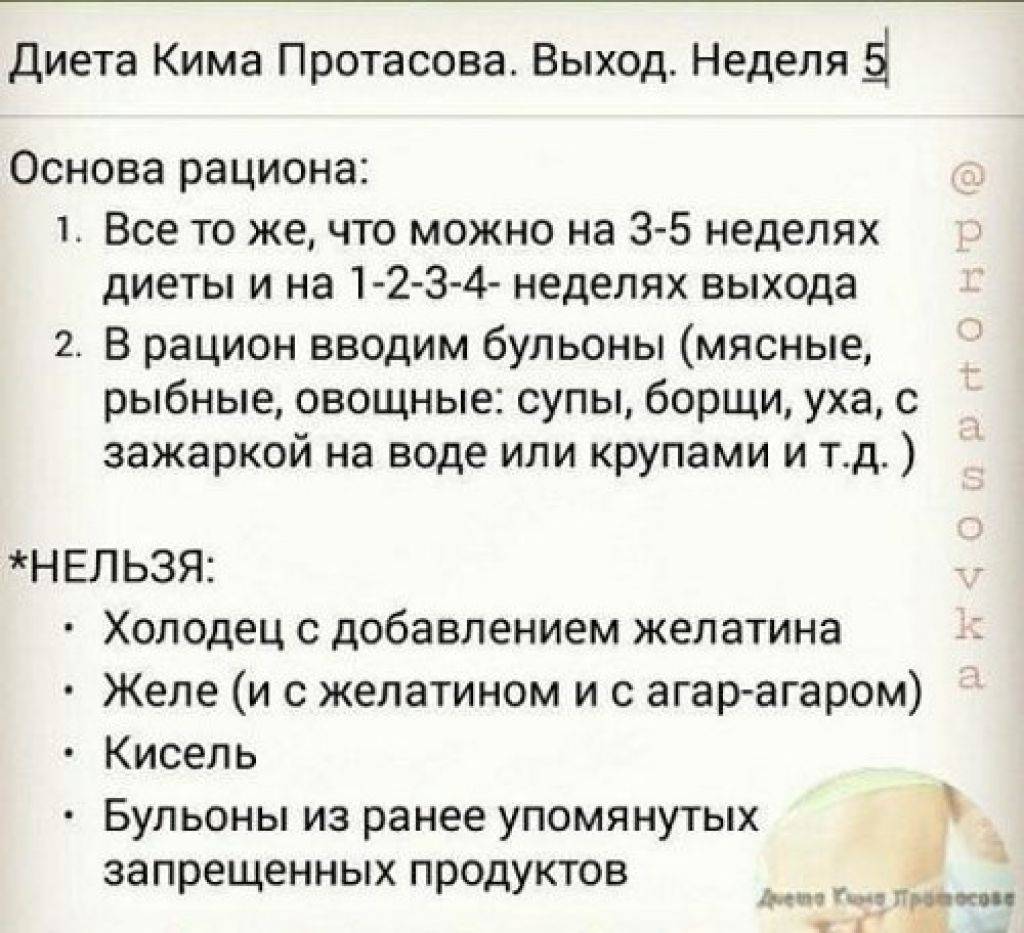 Описание диеты кима протасова: принципы и этапы