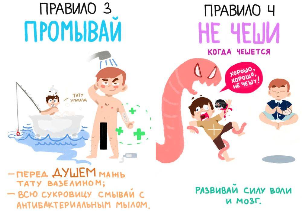 Как ухаживать за татуировкой в первые дни после нанесения