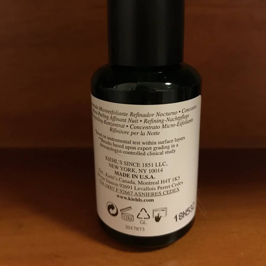 [review] kiehl's dermatologist solutions nightly refining micro-peel concentrate - daprayer