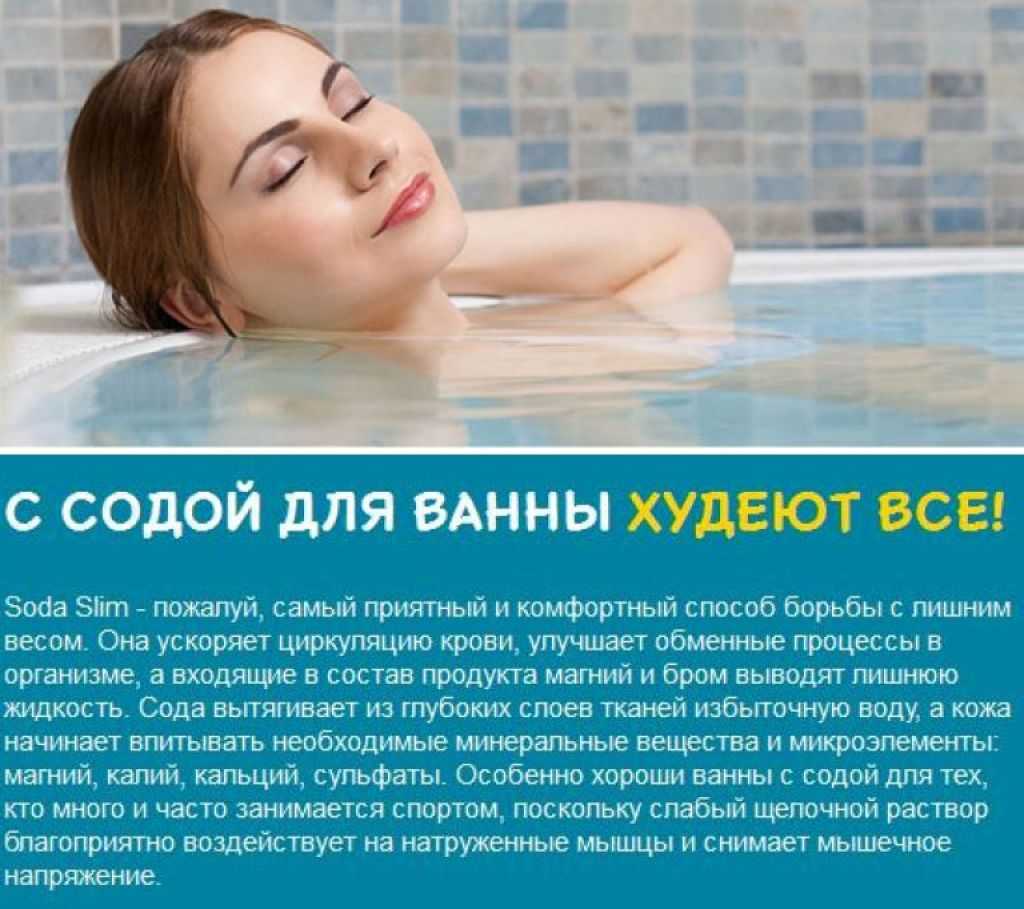 Содовые ванны для похудения, 3 рецепта ванн, противопоказания
