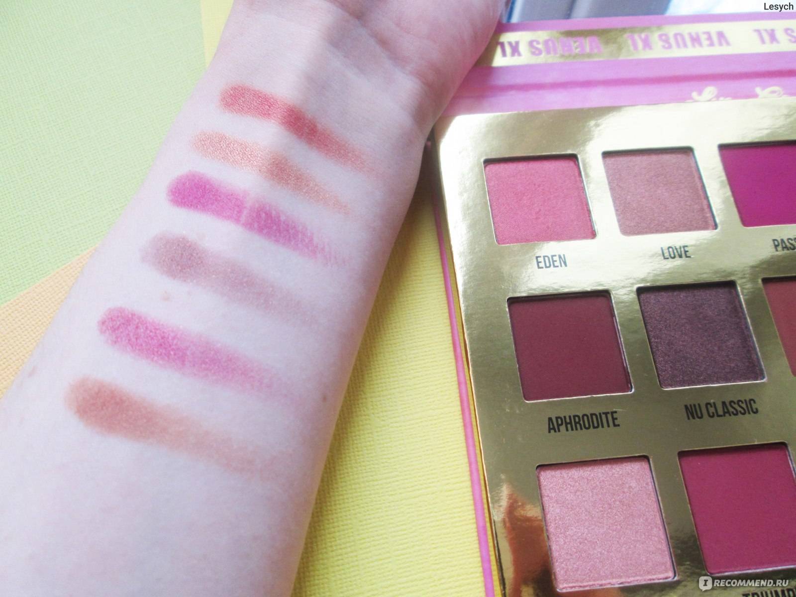 Lime crime venus xl palette review & swatches on fair skin