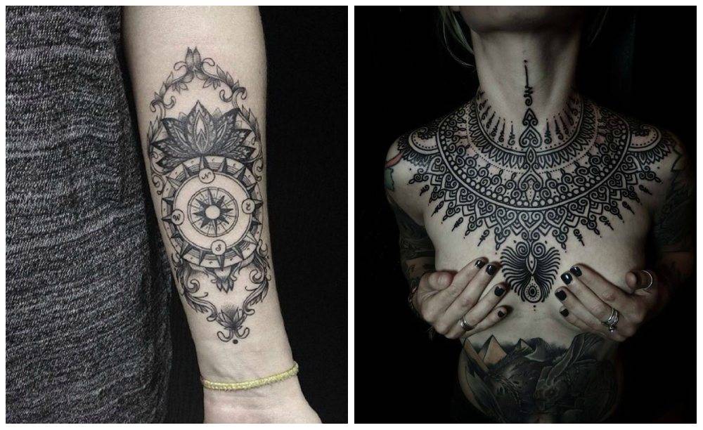 Тату орнаментал, особенности и сюжеты стиля ornamental