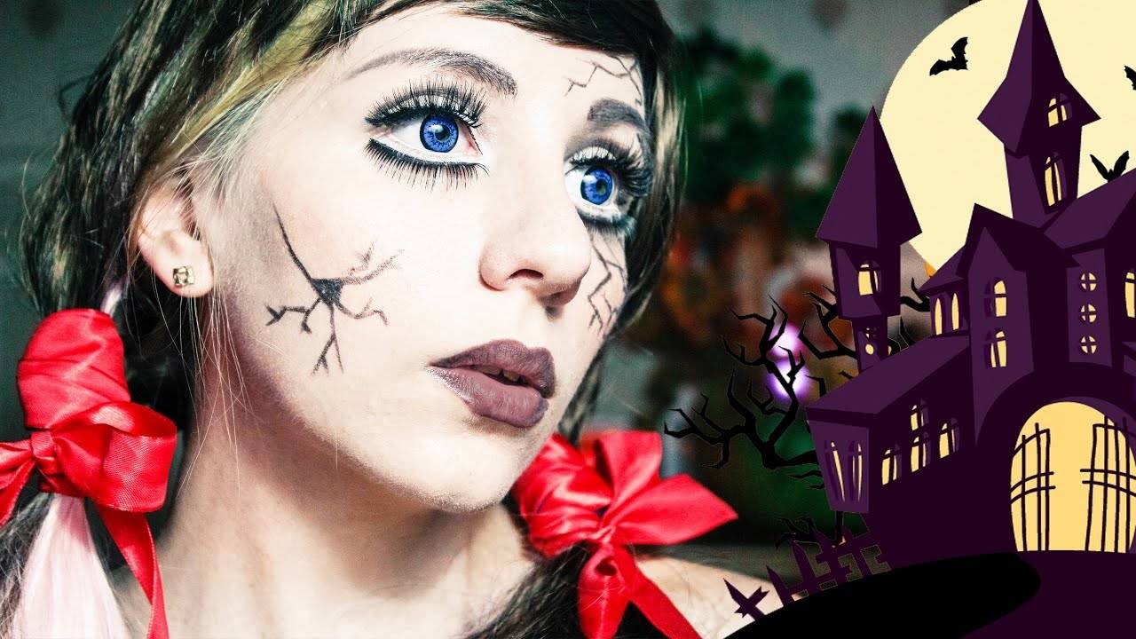 Макияж куклы на хэллоуин. как создать образ страшной красавицы