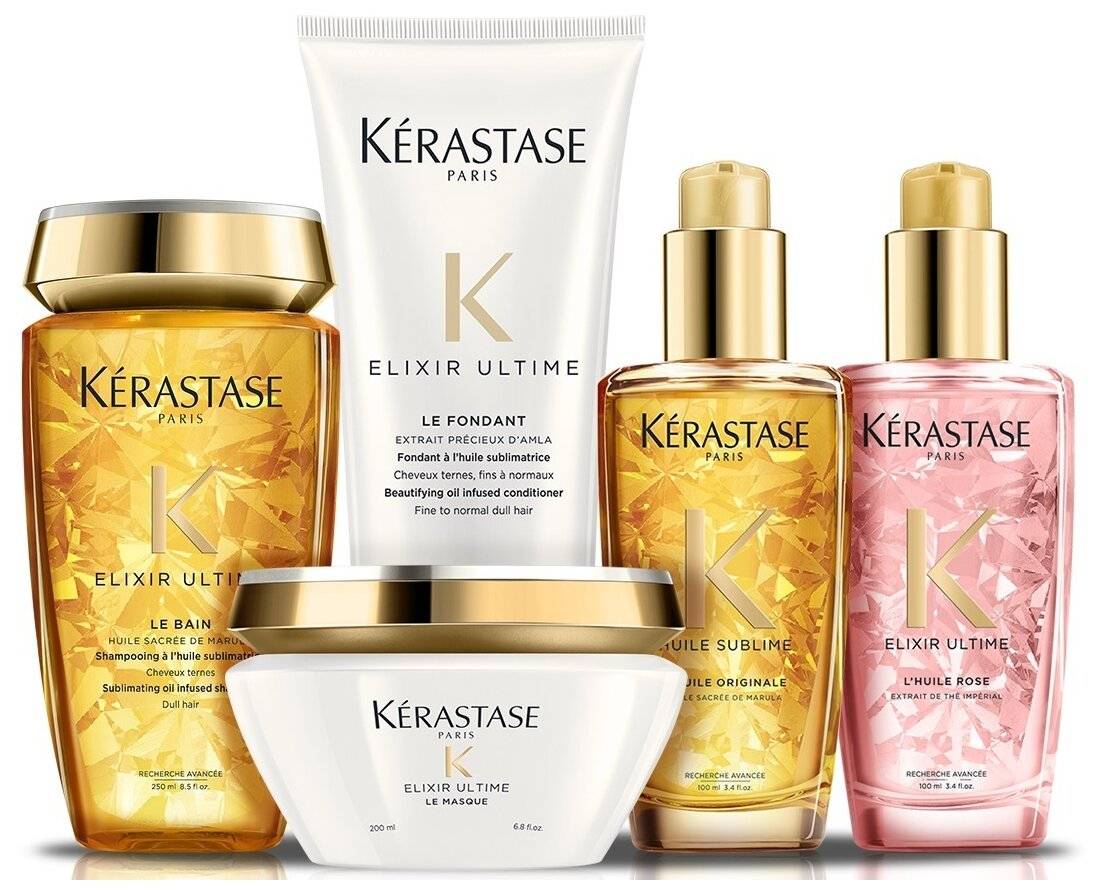 Kerastase elixir ultime: масло, шампунь и маска для волос