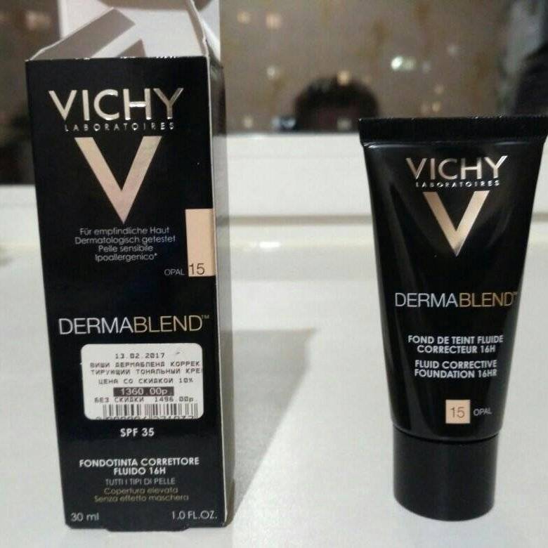 Vichy dermablend (виши дермабленд): тональный крем для проблемной кожи лифтактив флюид, идеальный тон для жирной 3d correction