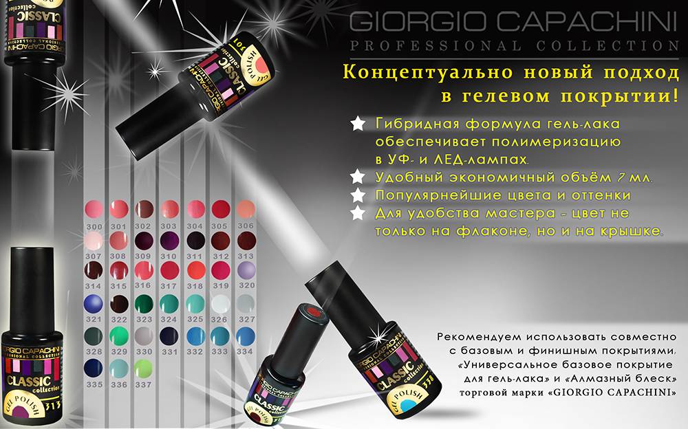 Джорджио капачини гель-лак: плюсы, минусы, отзывы