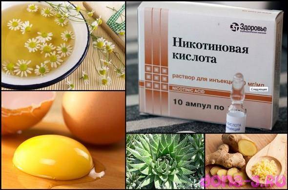 Маска для волос с никотиновой кислотой: рецепт масла для роста и от выпадения с витаминами в домашних условиях, отзывы о репейном