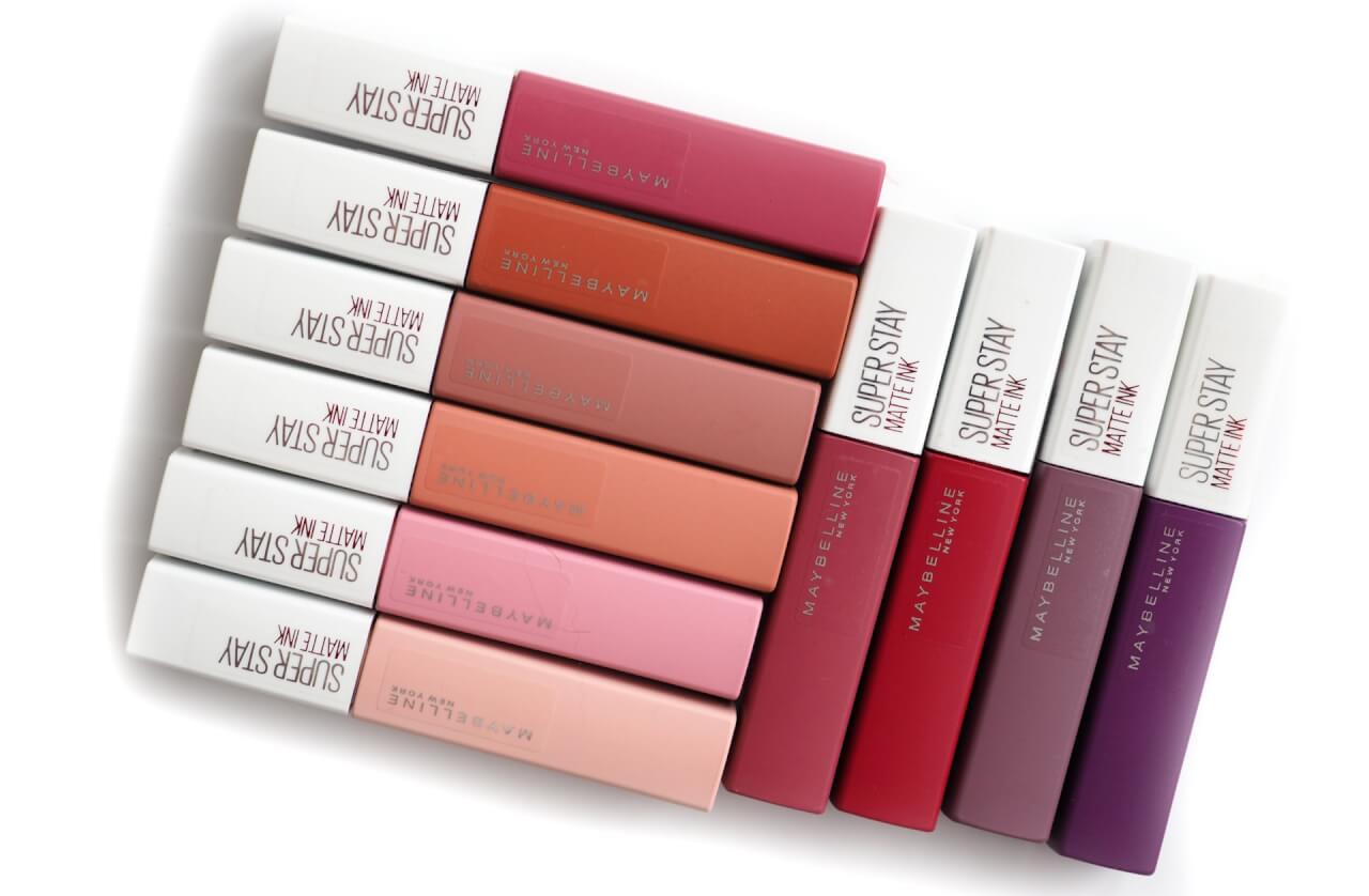 Тона, цвета и оттенки губной помады maybelline new york