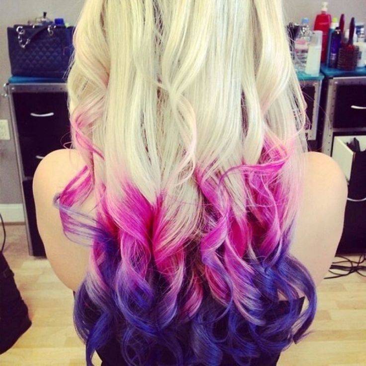 Креативное окрашивание волос dip dye- добавь цвета кончикам!