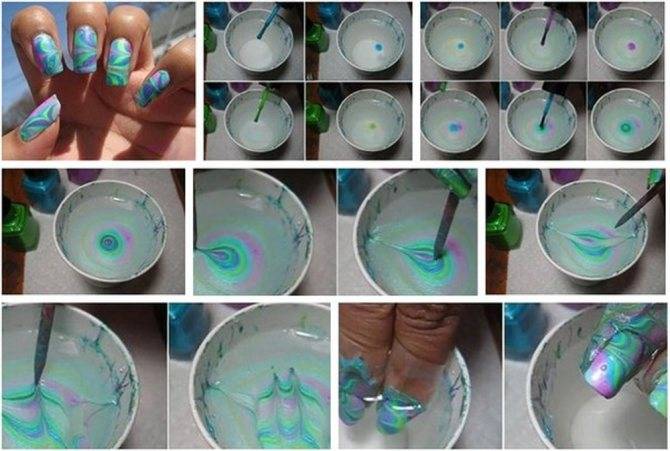Как сделать водный маникюр?