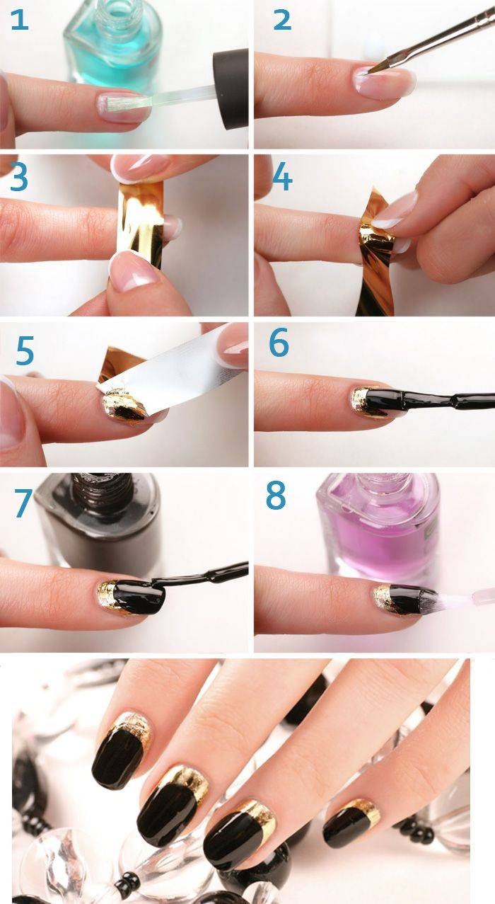 Как красиво накрасить ногти обычным лаком, гель-лаком дома 💅