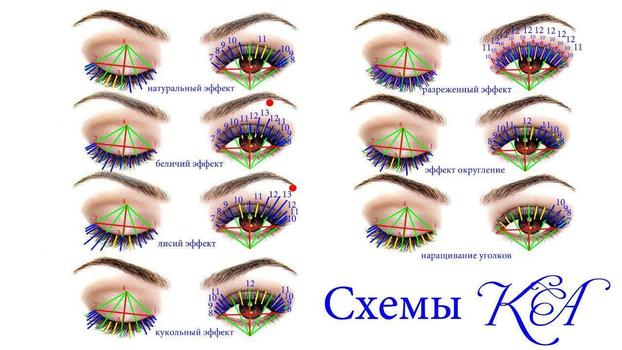 Японское наращивание ресниц- схема проведения процедуры