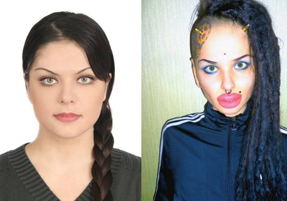 Кристина рей: все теломодификации, фото до и после операции. самые большие губы