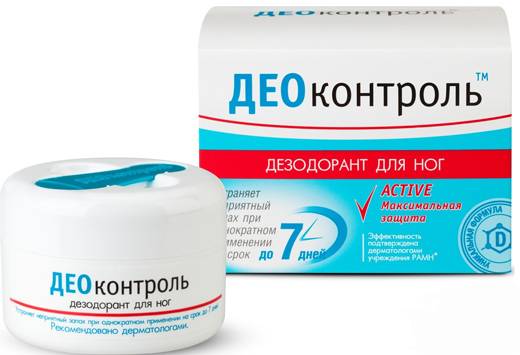 Деоконтроль (дэо контроль, дэу) для ног – крем, мазь и дезодорант