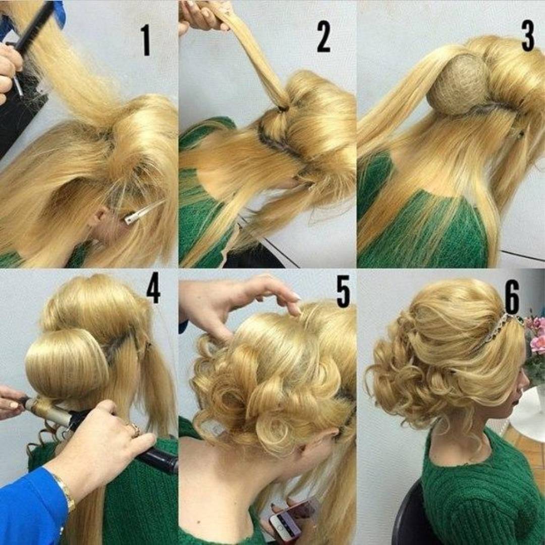 Как сделать высокие пучки на длинные волосы: пошаговая инструкция, фото - janet.ru