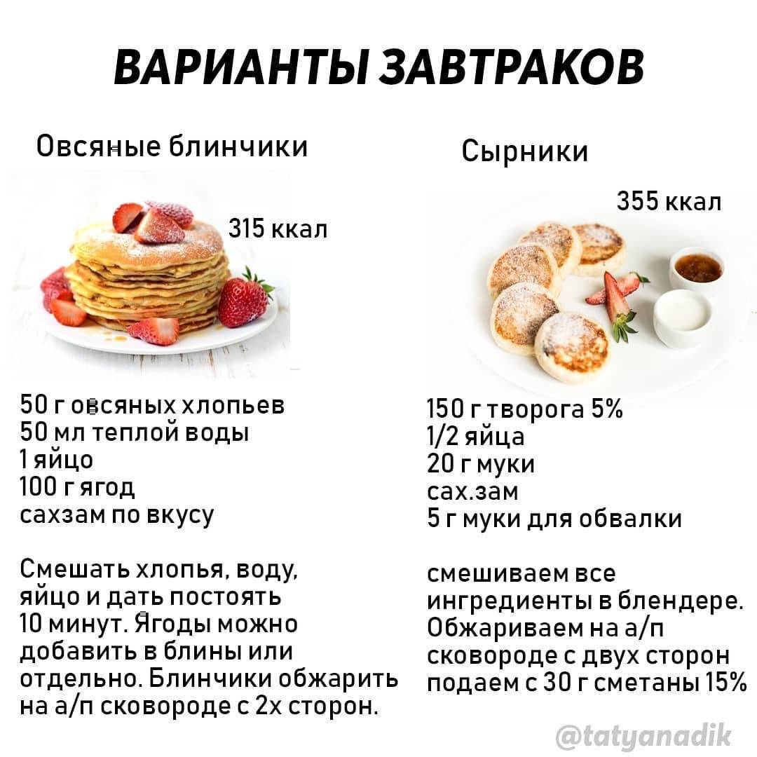 Диетический завтрак, обед и ужин