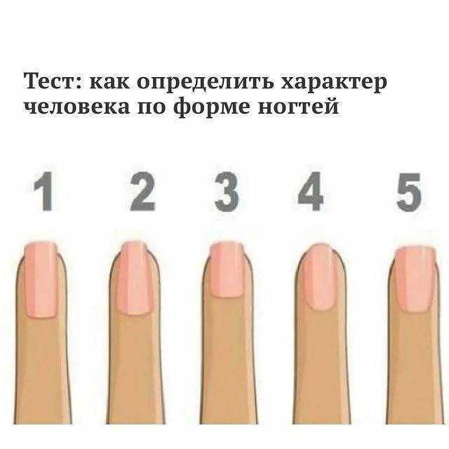 Характер по форме ногтя. характер по форме ногтей.