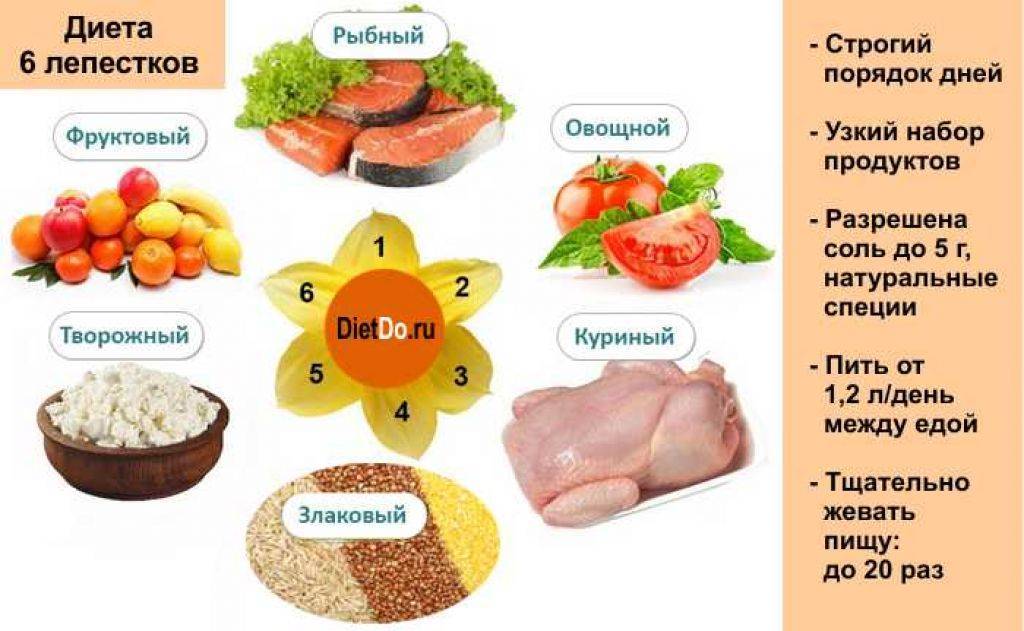 Диета 6 лепестков - в чем ее особенность и принципы