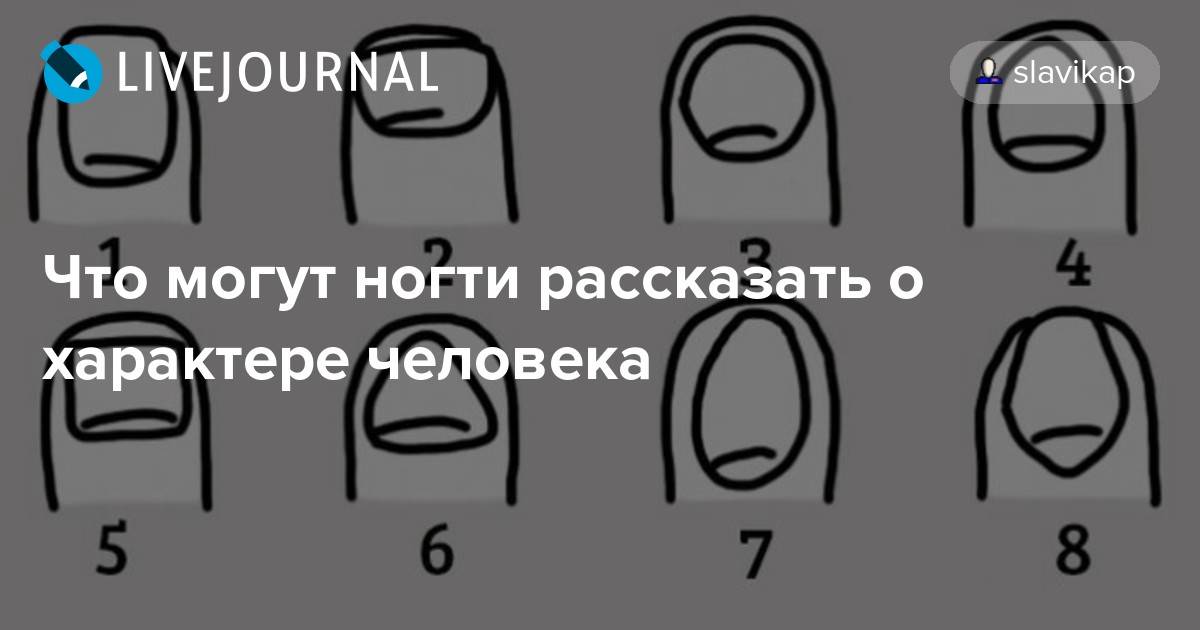 Как распознать характер человека по форме ногтей?