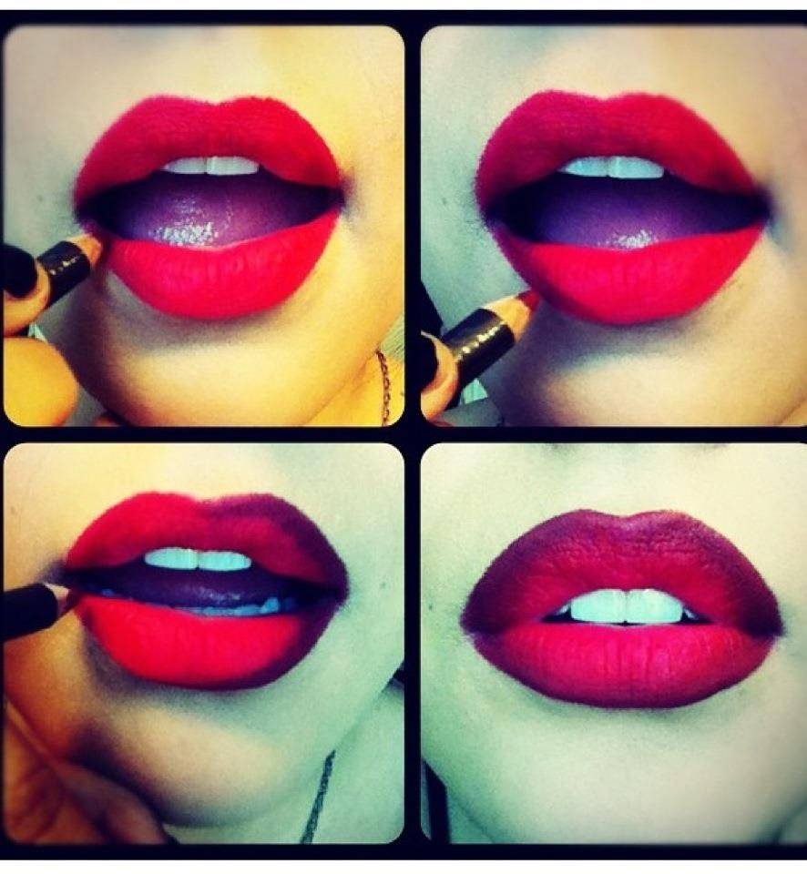 Макияж омбре, создаем деграде make up. как сделать эффект омбре на губах: пошаговый урок