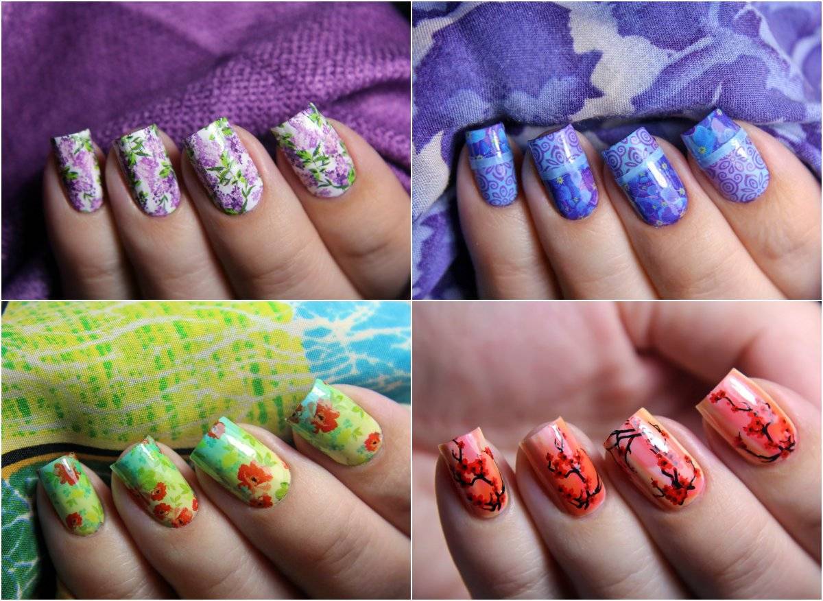 Как клеить наклейки на гель лак