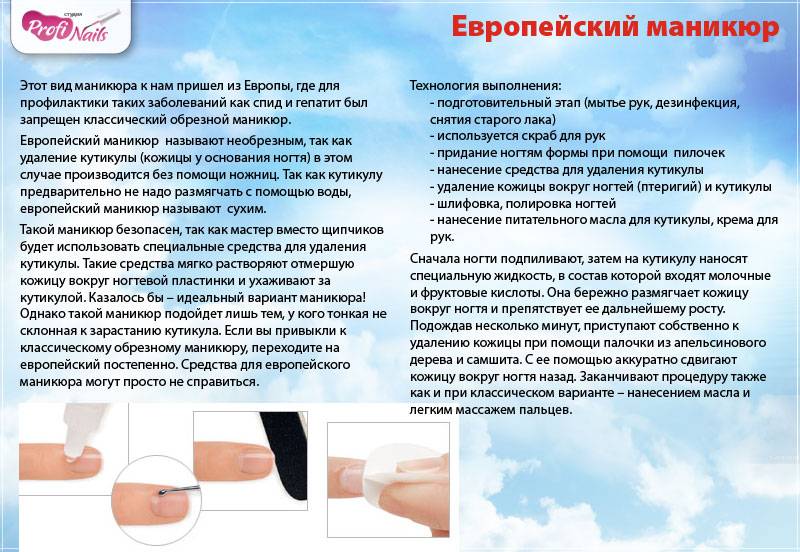 Виды маникюра: описание и техника выполнения - janet.ru